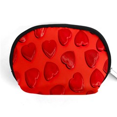 Valentine Day Heart Pattern  Accessory Pouch (medium) by artworkshop