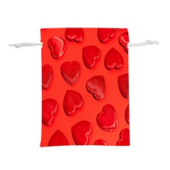 Valentine Day Heart Pattern  Lightweight Drawstring Pouch (s) by artworkshop