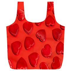 Valentine Day Heart Pattern  Full Print Recycle Bag (xxl) by artworkshop