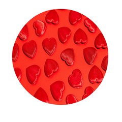 Valentine Day Heart Pattern  Mini Round Pill Box (pack Of 5) by artworkshop