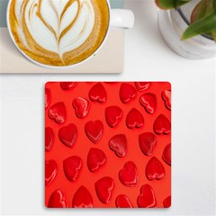 Valentine Day Heart Pattern  Uv Print Square Tile Coaster 