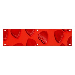 Valentine Day Heart Pattern  Banner And Sign 4  X 1  by artworkshop