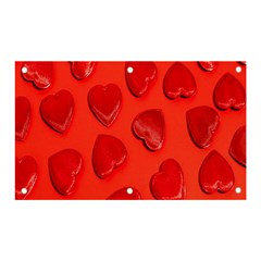 Valentine Day Heart Pattern  Banner And Sign 5  X 3  by artworkshop