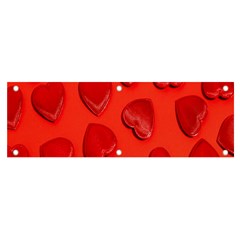 Valentine Day Heart Pattern  Banner And Sign 6  X 2  by artworkshop