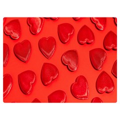 Valentine Day Heart Pattern  Premium Plush Fleece Blanket (extra Small)