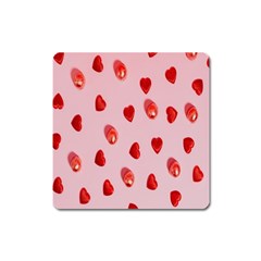 Valentine Day Heart Pattern Square Magnet by artworkshop