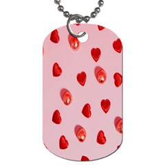 Valentine Day Heart Pattern Dog Tag (one Side) by artworkshop