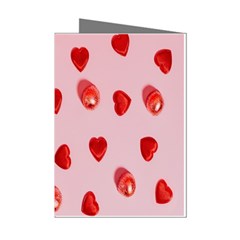 Valentine Day Heart Pattern Mini Greeting Cards (pkg Of 8) by artworkshop