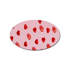 Valentine Day Heart Pattern Sticker Oval (100 Pack) by artworkshop