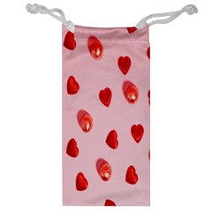 Valentine Day Heart Pattern Jewelry Bag by artworkshop