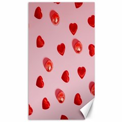 Valentine Day Heart Pattern Canvas 40  X 72  by artworkshop