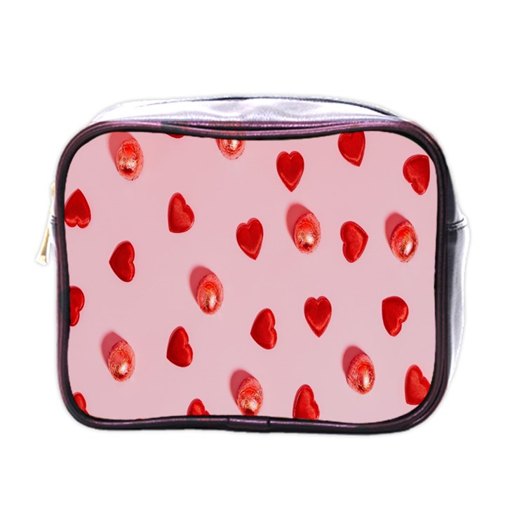 Valentine Day Heart Pattern Mini Toiletries Bag (One Side)