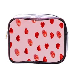 Valentine Day Heart Pattern Mini Toiletries Bag (one Side) by artworkshop