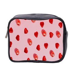 Valentine Day Heart Pattern Mini Toiletries Bag (two Sides) by artworkshop