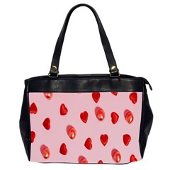 Valentine Day Heart Pattern Oversize Office Handbag (2 Sides) by artworkshop