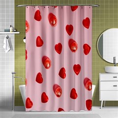 Valentine Day Heart Pattern Shower Curtain 48  X 72  (small)  by artworkshop