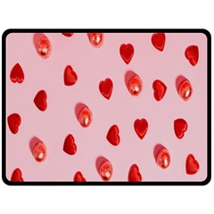 Valentine Day Heart Pattern Fleece Blanket (large) by artworkshop