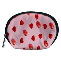 Valentine Day Heart Pattern Accessory Pouch (medium) by artworkshop