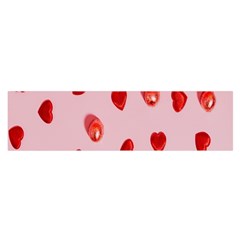 Valentine Day Heart Pattern Oblong Satin Scarf (16  X 60 ) by artworkshop