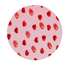 Valentine Day Heart Pattern Mini Round Pill Box (pack Of 3) by artworkshop