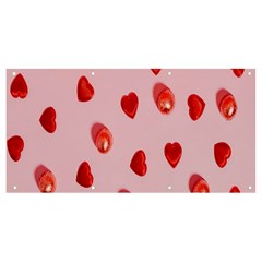 Valentine Day Heart Pattern Banner And Sign 8  X 4  by artworkshop