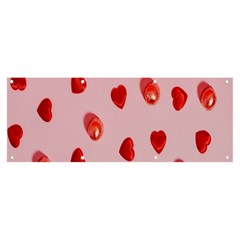 Valentine Day Heart Pattern Banner And Sign 8  X 3  by artworkshop