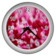 Valentine Day Heart Symbol Capsule Wall Clock (silver) by artworkshop