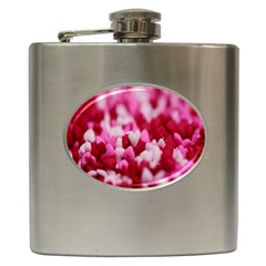 Valentine Day Heart Symbol Capsule Hip Flask (6 Oz) by artworkshop