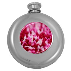 Valentine Day Heart Symbol Capsule Round Hip Flask (5 Oz) by artworkshop