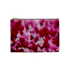 Valentine Day Heart Symbol Capsule Cosmetic Bag (medium) by artworkshop