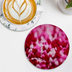 Valentine Day Heart Symbol Capsule Uv Print Round Tile Coaster by artworkshop