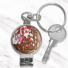 Valentine Day Heart Wallpaper Nail Clippers Key Chain by artworkshop