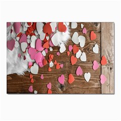 Valentine Day Heart Wallpaper Postcards 5  X 7  (pkg Of 10) by artworkshop