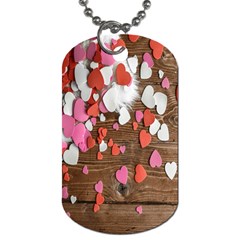 Valentine Day Heart Wallpaper Dog Tag (one Side) by artworkshop