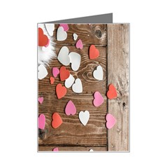 Valentine Day Heart Wallpaper Mini Greeting Card by artworkshop