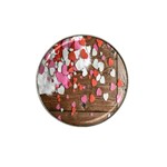 Valentine Day Heart Wallpaper Hat Clip Ball Marker (4 pack) Front