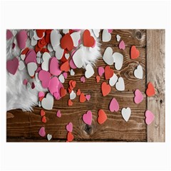 Valentine Day Heart Wallpaper Large Glasses Cloth by artworkshop