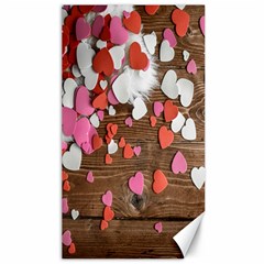 Valentine Day Heart Wallpaper Canvas 40  X 72  by artworkshop