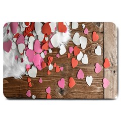 Valentine Day Heart Wallpaper Large Doormat by artworkshop