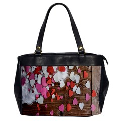 Valentine Day Heart Wallpaper Oversize Office Handbag by artworkshop