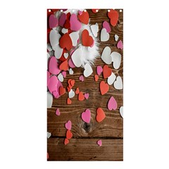 Valentine Day Heart Wallpaper Shower Curtain 36  X 72  (stall)  by artworkshop