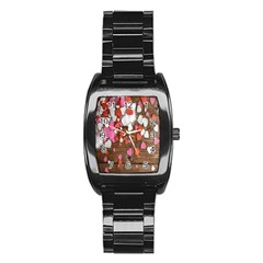 Valentine Day Heart Wallpaper Stainless Steel Barrel Watch by artworkshop