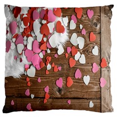 Valentine Day Heart Wallpaper Standard Premium Plush Fleece Cushion Case (one Side) by artworkshop