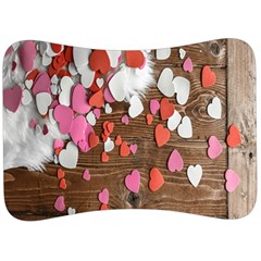 Valentine Day Heart Wallpaper Velour Seat Head Rest Cushion by artworkshop