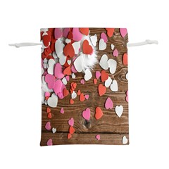 Valentine Day Heart Wallpaper Lightweight Drawstring Pouch (m) by artworkshop