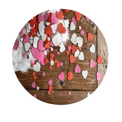 Valentine Day Heart Wallpaper Mini Round Pill Box (pack Of 5) by artworkshop