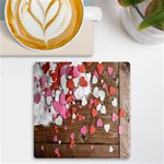 Valentine Day Heart Wallpaper UV Print Square Tile Coaster  Front