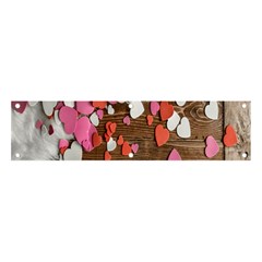 Valentine Day Heart Wallpaper Banner And Sign 4  X 1  by artworkshop