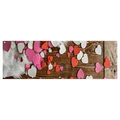 Valentine Day Heart Wallpaper Banner And Sign 12  X 4  by artworkshop