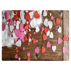 Valentine Day Heart Wallpaper Premium Plush Fleece Blanket (extra Small)